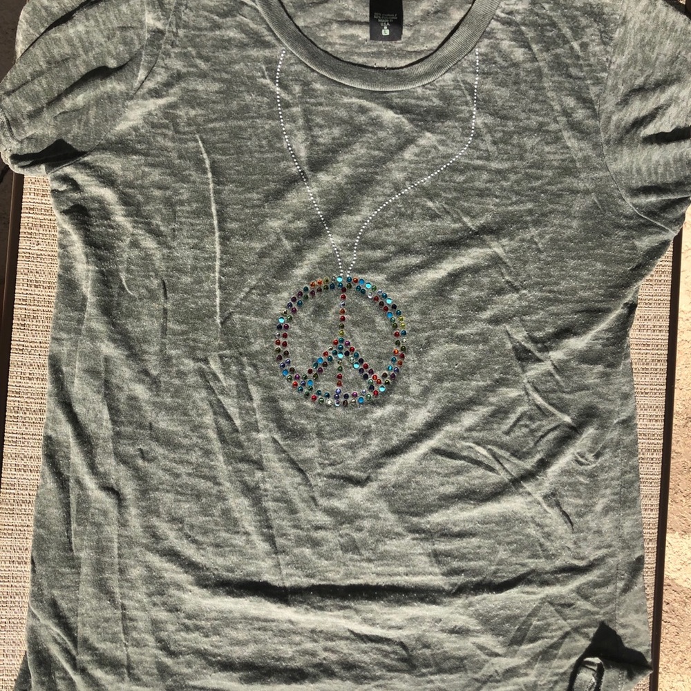 Peace and Love acid washed T!